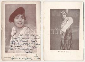 16 db RÉGI motívum képeslap: magyar színészek és színésznők / 16 pre-1945 motive postcards: Hungaria...