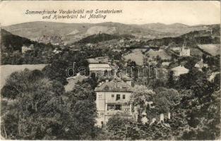 1921 Mödling, Sommerfrische Vorderbrühl mit Sanatorium und Hinterbrühl. Sperlings Postkartenverlag No. 1610. / general view, sanatorium (EB)