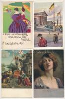 21 db RÉGI motívum képeslap: művészlapok, festmény reprodukciók / 21 pre-1945 motive postcards: art postcards
