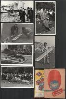 Repülőmodellezést bemutató 10 db fotó + fotónegatívok