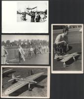 Repülőmodellezést bemutató 10 db fotó + fotónegatívok