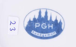 PHG Meissen 2 darab sárkánymintás váza és egy fedeles edény, jelzett, hibátlan, m: 12 cm alatt