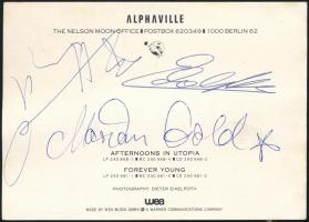 Alphaville aláírt reklámlap