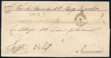 ~1849 Ex offo "ORAVICZA" - "TEMESVÁR"