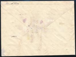 1931 Zeppelin magyarországi körrepülés levél Zeppelin 2P és Repülő 4f ötöstömbbel bérmentesítve