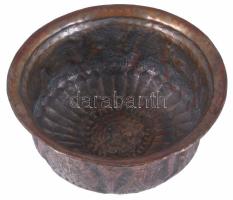 cca 1900 cinezett réz kuglóf forma, 18x9 cm