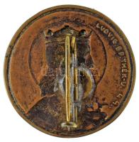 1930. "Sanctus Emericus (Szent Imre)" bronz jelvény, hátoldalán "Ludvig Bp. Thék u. 4...