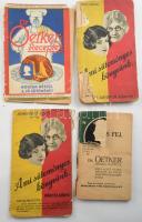 Dr. Oetker kis receptfüzetek, 5 db, megviselt állapotban.