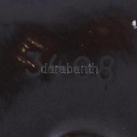 Art deco stílusú kerámia falimaszk, jelzett, h: 26x20 cm