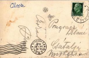 1936 Napoli, Naples; Vesuvio, conetto eruttivo / Mount Vesuvius volcano eruption. photo (EB)