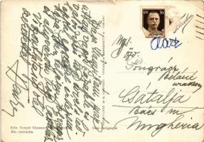 Civitavecchia, porto notturno. Vergati Vincenzo / port at night, steamship (tear)