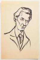 Beck Judit (1909-1995) portréja Radnóti Miklósról 1941-42. tus, papír.. 94 x 136 mm. Rendkívüli irodalomtörténeti értékkel is bíró műalkotás. A költő 1941 tavaszán lett szerelmes Beck Juditba. Az apa, Beck Ö. Fülöp szobrász, és a testvérek, András és Márta is Radnótiék baráti köréhez tartoztak. Utóbbi Radnóti felesége, Gyarmati Fanni gimnáziumi osztálytársa volt. Szerelmük idején Beck Judit Gombosi György művészettörténész felesége volt, akivel Párizsban éltek. A világháború kitörésekor tértek haza. Radnótival először egy könyvkötőműhelyben találkoztak 1941 januárjának végén, ettől kezdve a költő naplójában egyre gyakrabban bukkan fel az asszony neve Gyarmati Fanni naplójából is kitűnik, hogy végig tudott a kapcsolatról. Bár egyértelműen nem lehet megállapítani, valójában mikor ért véget a ?J.-ügy?, az tény, hogy amikor 1942. július 11-én ? a költő második munkaszolgálata idején ? meglátogatták őt Szentendrén, Beck Judit már későbbi férjével, Major Tamás színésszel jelent meg