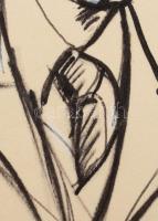 Beck Judit (1909-1995) portréja Radnóti Miklósról 1941-42. tus, papír.. 94 x 136 mm. Rendkívüli irod...