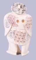 Japán faragott csont netsuke, h: 5 cm