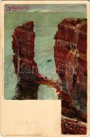 Helgoland, E. Nister / rocks. litho (tear)