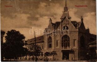 1908 Nagyszalonta, Salonta; Városháza, üzlet / town hall, shop (Rb)