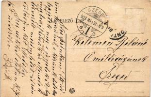 1908 Nagyszalonta, Salonta; Városháza, üzlet / town hall, shop (Rb)