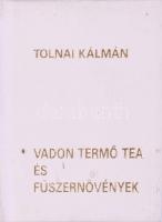 Tolnai Kálmán: Vadon termő tea és fűszernövények. [Bp.], 1984, Ságvári Nyomda. Minikönyv. Számozott (80./500) példányban! Kiadói egészvászon-kötés.