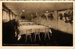 Schliersee, Gruppenschule Hochland, Kantine. Verlag Georg Eitzenberger / school canteen, interior (tear)