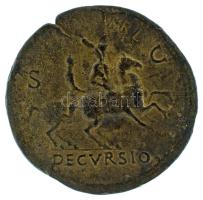 Római Birodalom 62-68 / Nero / Róma / Sestertius bronz, modern replika "WRL" jelzéssel T:VF Roman Empire 62-68 / Nero / Rome / Sestertius bronze, modern replica with "WRL" sign. "DECVRSIO - S-C / NERO CLAVD CAESAR AVG GER P M TRP IMP PP" C:VF