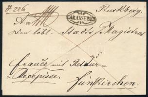 ~1830 Franco levél "CARANSEBES" - Fünfkirchen