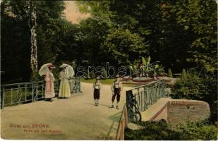 1908 Brno, Brünn; Partie aus dem Augarten / garden (EK)