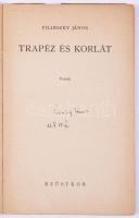 Pilinszky János: Trapéz és korlát. Versek. (Bp., 1946.) Ezüstkor (Stephaneum ny.) 39p. Dedikált első...