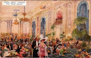 1914 London, Hotel Cecil, The Palm Court, interior (EK)