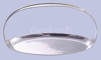 Ezüst (Ag) kosár kínáló, dianás jelzéssel, 37x20 cm, nettó 397g