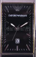 Emporio Armani karóra, kvarc, fém szíjjal, díszdobozban, működik, 4,5x3 cm