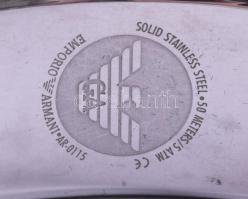 Emporio Armani karóra, kvarc, fém szíjjal, díszdobozban, működik, 4,5x3 cm