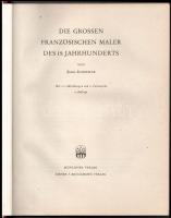 Karl Scheffler: Die grossen franzözischen Maler des 19. Jahrhunderts. München, 1949, F. Bruckmann. F...