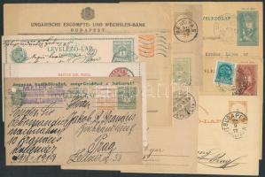 10 db futott díjjegyes levelezőlap, A/4 berakólapon