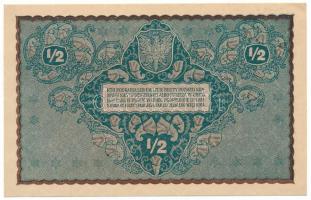 Lengyelország 1920. 1/2M T:XF sarokhajlás, folt
Poland 1920. 1/2 Marek C:XF corner fold, spotted
K...