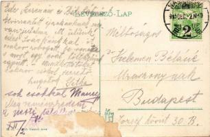 1915 Nagyvárad, Oradea; Szent László tér, városháza, piac, Általános Takarékpénztár, sörcsarnok és k...