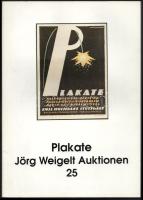 Plakate. Jörg Weigelt Auktionen 25. (Aukciós katalógus, plakát témában.) Hannover, 1993, Jörg Weigelt Auktionen. Gazdag képanyaggal illusztrálva. Német nyelven. Kiadói papírkötés.