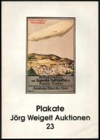 Plakate. Jörg Weigelt Auktionen 23. (Aukciós katalógus, plakát témában.) Hannover, 1992, Jörg Weigelt Auktionen. Gazdag képanyaggal illusztrálva. Német nyelven. Kiadói papírkötés.