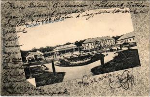 1904 Félixfürdő, Baile Felix; fürdő, szálloda. Sonnenwirth I. kiadása, szecessziós-virágos keret / spa hall, hotel. Art Nouveau, floral frame (ázott sarkak / wet corners)