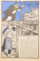 ca 1918 Bíró Mihály: [Magyarországi Építőmunkások Szakszervezetének grafikus, illusztrált kiadványa....