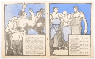 ca 1918 Bíró Mihály: [Magyarországi Építőmunkások Szakszervezetének grafikus, illusztrált kiadványa....