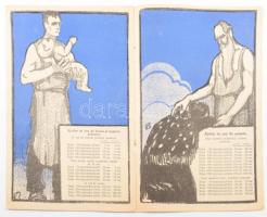 ca 1918 Bíró Mihály: [Magyarországi Építőmunkások Szakszervezetének grafikus, illusztrált kiadványa....