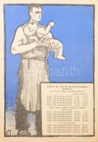 ca 1918 Bíró Mihály: [Magyarországi Építőmunkások Szakszervezetének grafikus, illusztrált kiadványa....