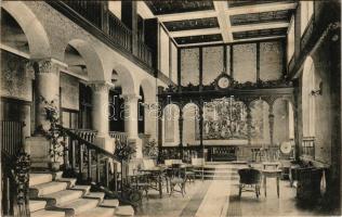 1913 Pöstyén, Piestany; Grand Hotel Royal szálloda, belső, előcsarnok. Lampl Gyula kiadása / hotel, interior, vestibule (EK)