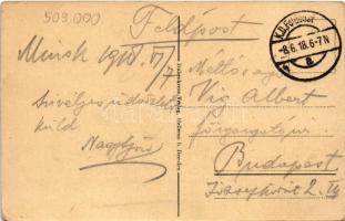 1918 Minsk, Eisenbahn-Kirche / church + "K. D. Feldpost" (EB)