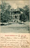 1900 Fonyód, Álmos villa. Gerő Zsigmond kiadása (ázott / wet damage)