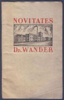 1942 Novitates Dr. Wander gyógyszer és tápszergyár reklám-folyóirata 24 old