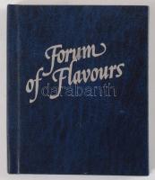 Forum of Flavours. Szerk.: Csizmadia, László. [Bp],1985.,Pannonia. Angol nyelvű minikönyv, receptekkel. Kiadói műbőr-kötés.