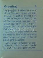 Forum of Flavours. Szerk.: Csizmadia, László. [Bp],1985.,Pannonia. Angol nyelvű minikönyv, receptekk...