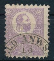 1871 Kőnyomat 25kr szép ibolya színű X. tipusú képbe fogazott bélyeg pénzutalvány bélyegzéssel (85.000)