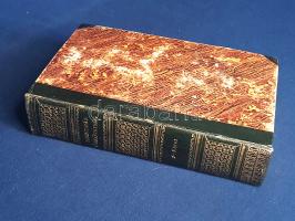 Szent Írás, vagy is az Ó Szövetségnek szent könyvei, magyarúl Káldi György után, jegyzetekkel. Mósesnek öt könyvei, ismét Jósue, Birák, Rut tzimű könyvek. I. kötet. Posonyban, 1835. Belnay' örököseinek betűivel. 918 + [6] p. Katolikus bibliafordításunk az Ószövetség első könyveit: Mózes öt könyvét, valamint Józsué könyvét, a Bírák könyvét és Ruth könyvét közli. A Vég István, Kelemen József, Farkas József, Ranolder János teológiai doktorok által jóváhagyott Ószövetség-fordítás minden könyve előtt alapos irodalmi áttekintés, valamennyi fejezet élén tartalmi összefoglaló, valamennyi fejezet végén teológiai és művelődéstörténeti jegyzet, illetve korrespodencia (bibliai hivatkozásmutató). A jegyzetelt Ószövetség-kiadás négy kötetben teljes. Példányunk címlapján és első előzékén régi tulajdonosi bejegyzés. Díszesen aranyozott gerincű korabeli félbőr kötésben, színes festésű lapszélekkel. Jó példány.